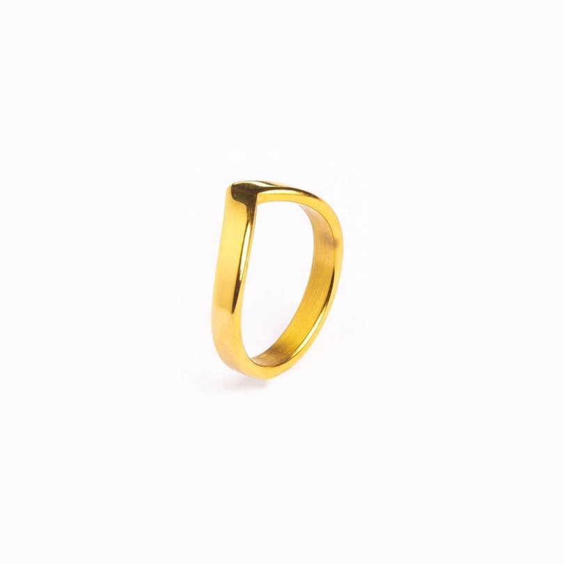 Anel Astra Banhado em Ouro 18K