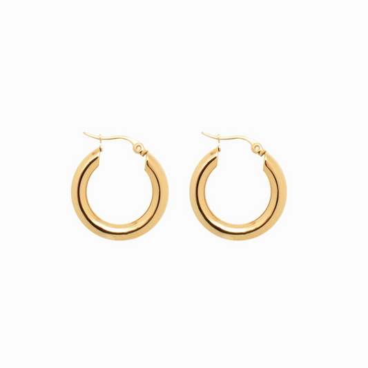Brinco de Argola Saturno Banhado em Ouro 18K