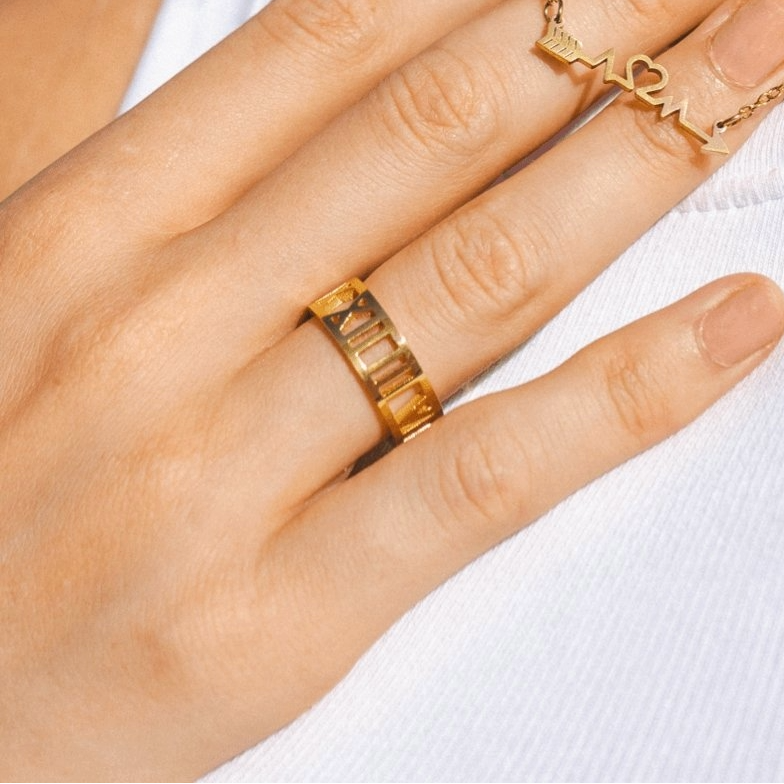 Anel Millenium Banhado em Ouro 18K