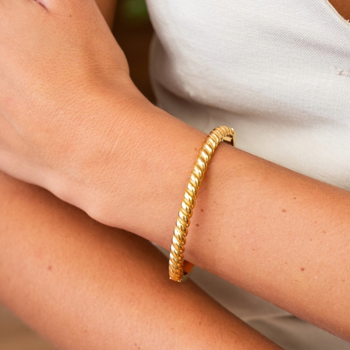 Bracelete Twist Banhado em Ouro 18k