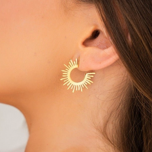 Brinco de Argola Stardust Banhado em Ouro 18K