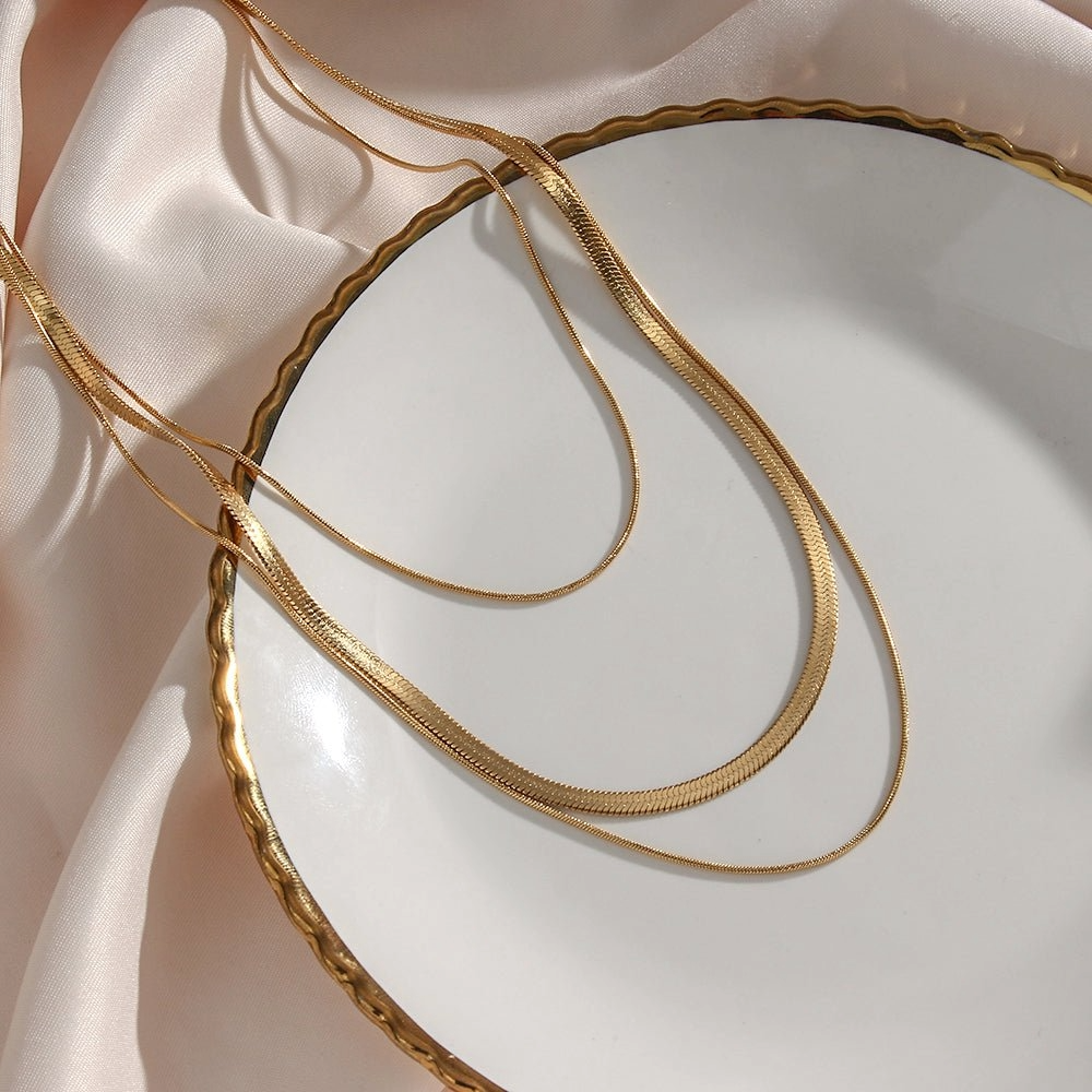 Colar Trio Júpiter Banhado em Ouro 18K