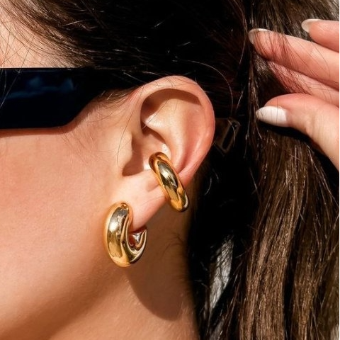 Ear Cuff Bold Banhado em Ouro 18K (par)