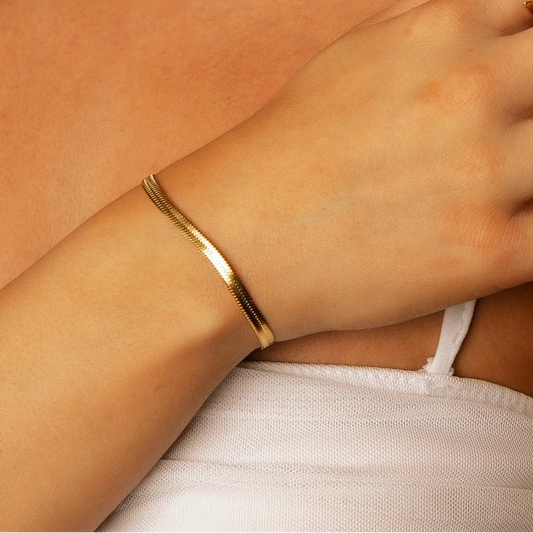 Pulseira Malha Banhada em Ouro 18K
