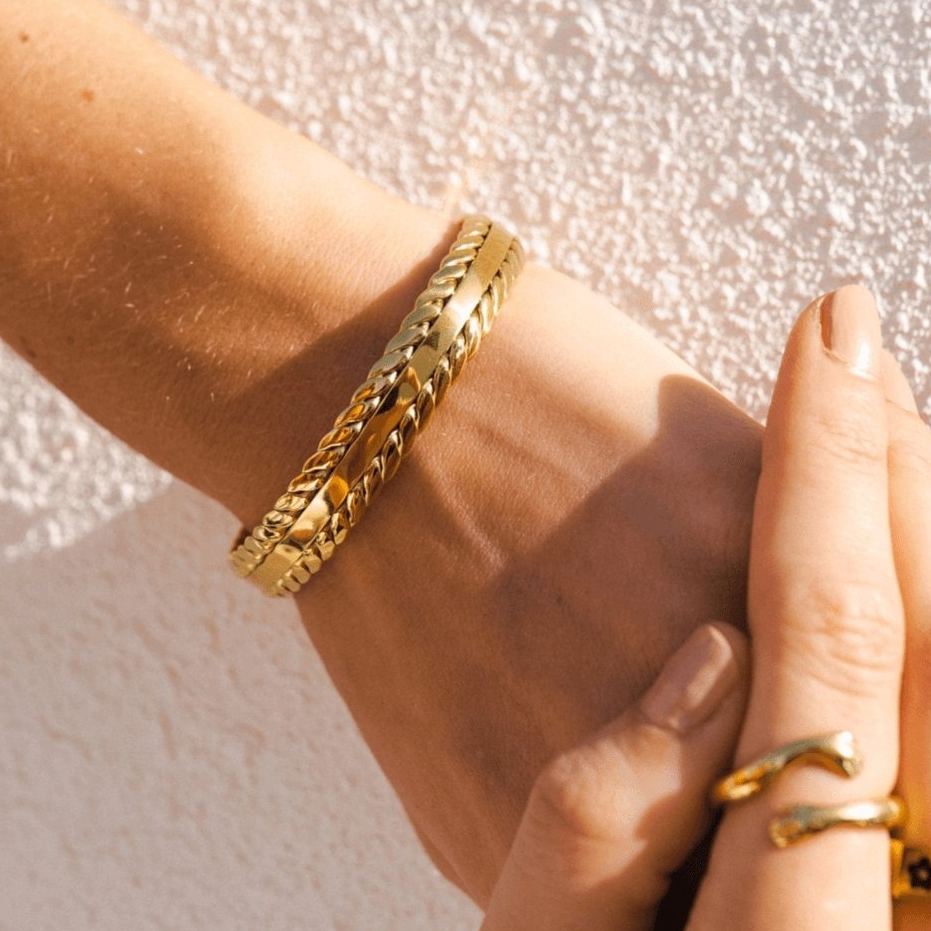 Bracelete Nature Banhado em Ouro 18k